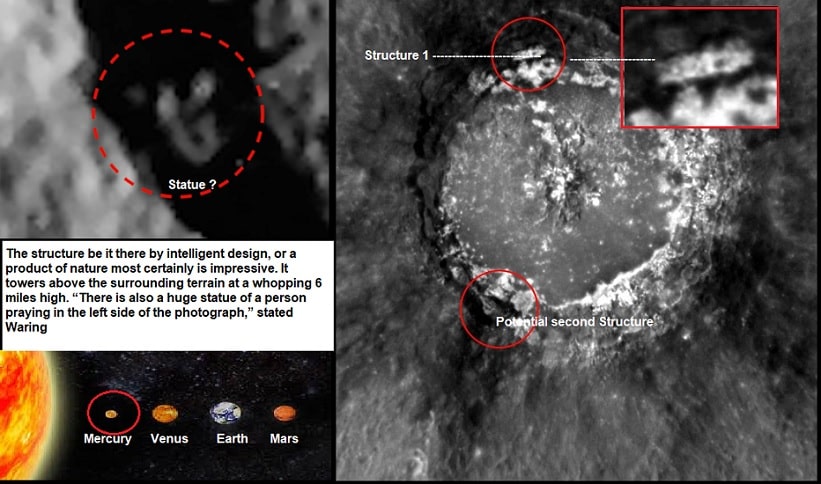 Potential Alien Structures on Mercury