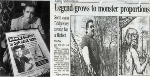 Newspaper Clipping Hockomock Swamp Monster