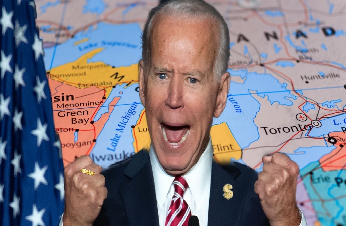 Joe Biden over Michigan Map