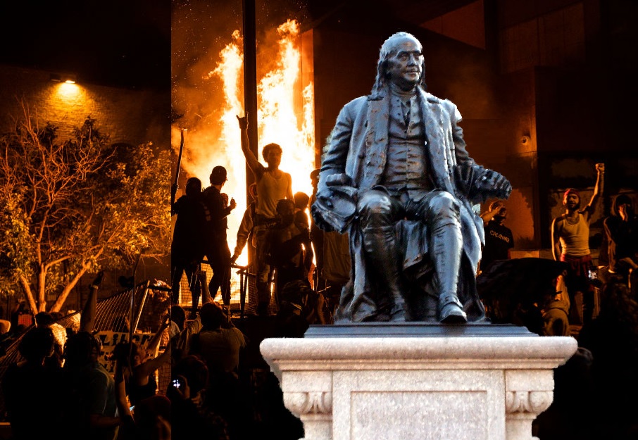 Franklin Statue Riot Background