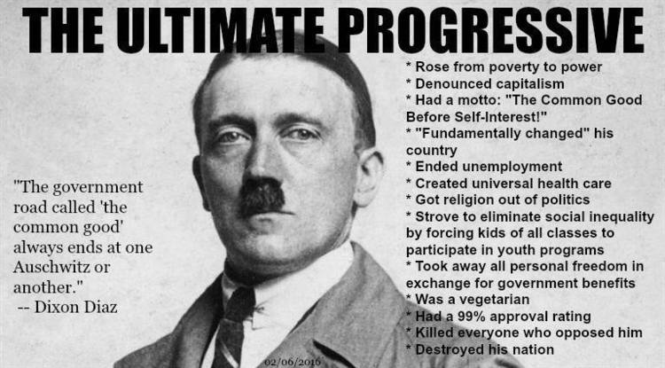 Progressive characteristics of Adolf Hitler