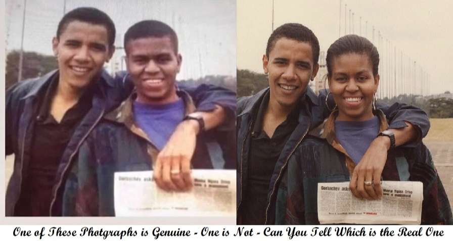 Michelle and Barrack Obama Photoshopped Image