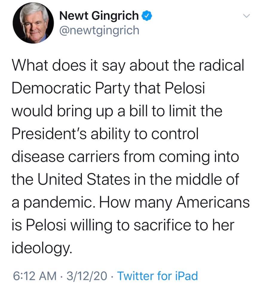 Newt Gingrich Tweet