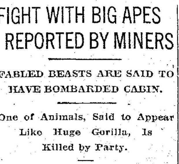 1924 headline bigfoot attack