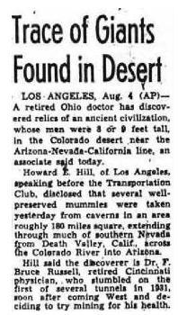 Newspaper clipping 1947 desert giants of Colorado