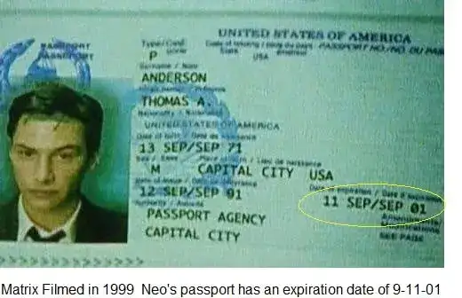 Passport from Movie the Matrix