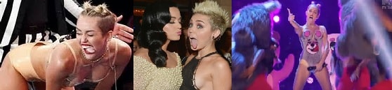 Miley Cyrus Mocking Tongue