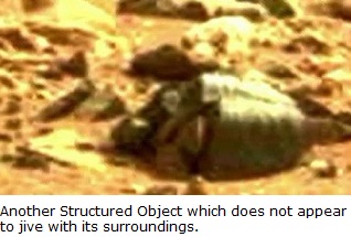 structured object on mars