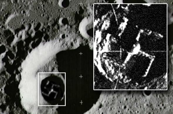 Nazi Swastika on the Moon
