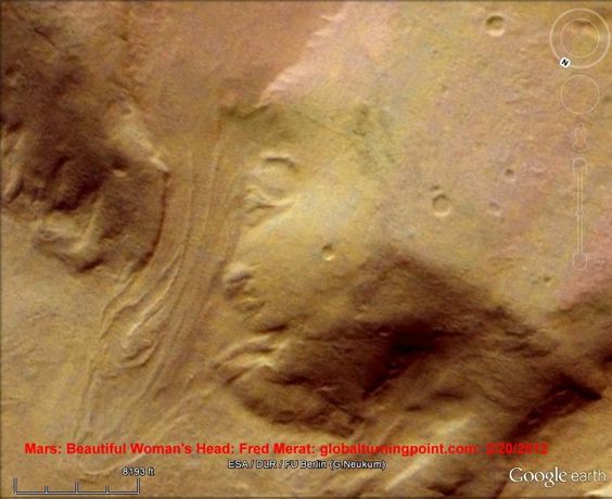 Face on Martian Terrain