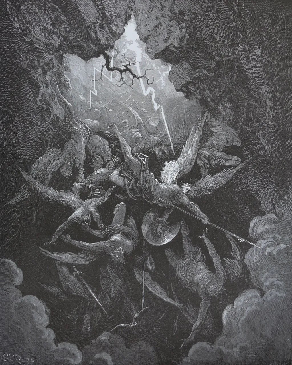 Paradise Lost Lucifer and His Angels Cast To Hell