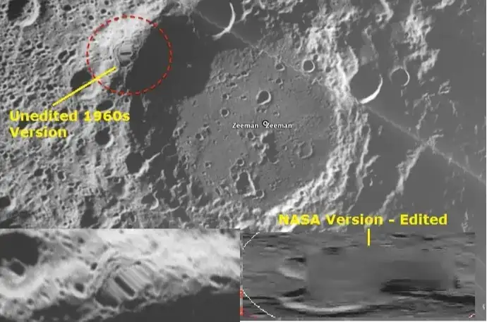 Various vantage points Zeeman Crater Anomaly Dark side of the Moon
